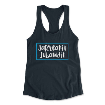 Jabreakit Jabawdit Womens Racerback Tank in Midnight Navy color